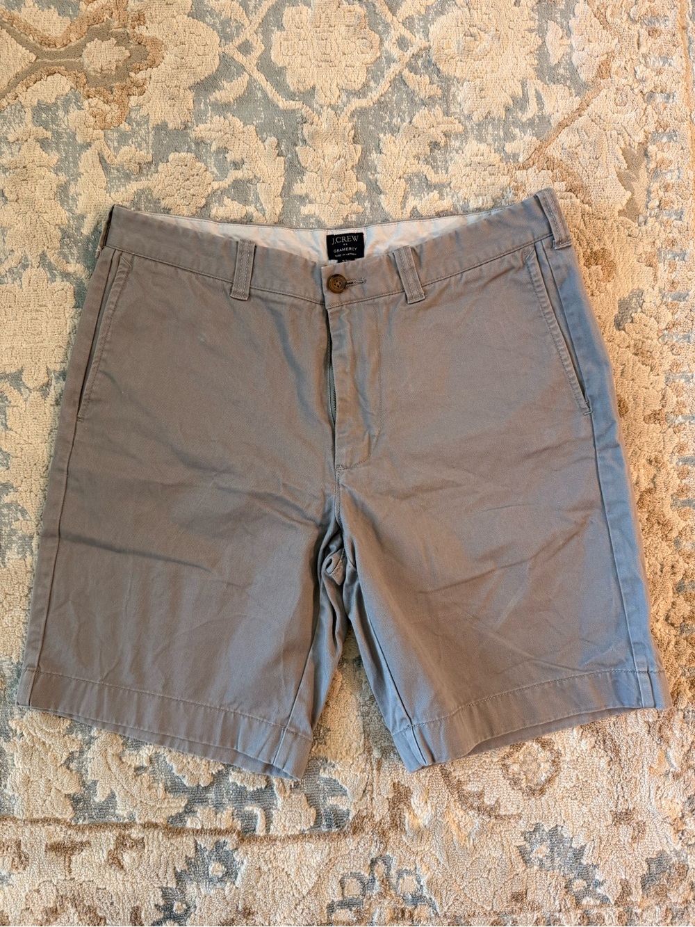 J. Crew Men’s Light Gray Flat Front Cotton Shorts